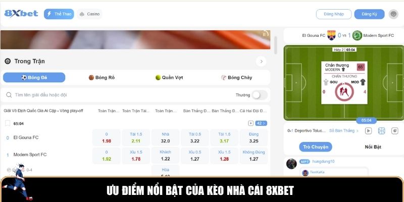 Ưu điểm nổi bật của kèo nhà cái 8XBET