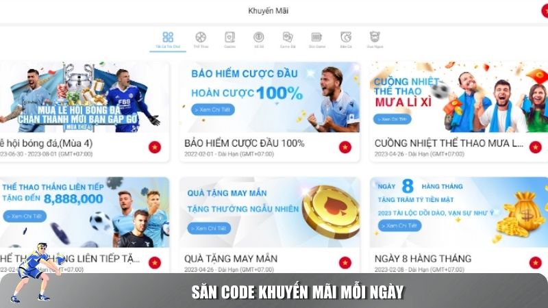 Săn code khuyến mãi mỗi ngày tối ưu vốn cược
